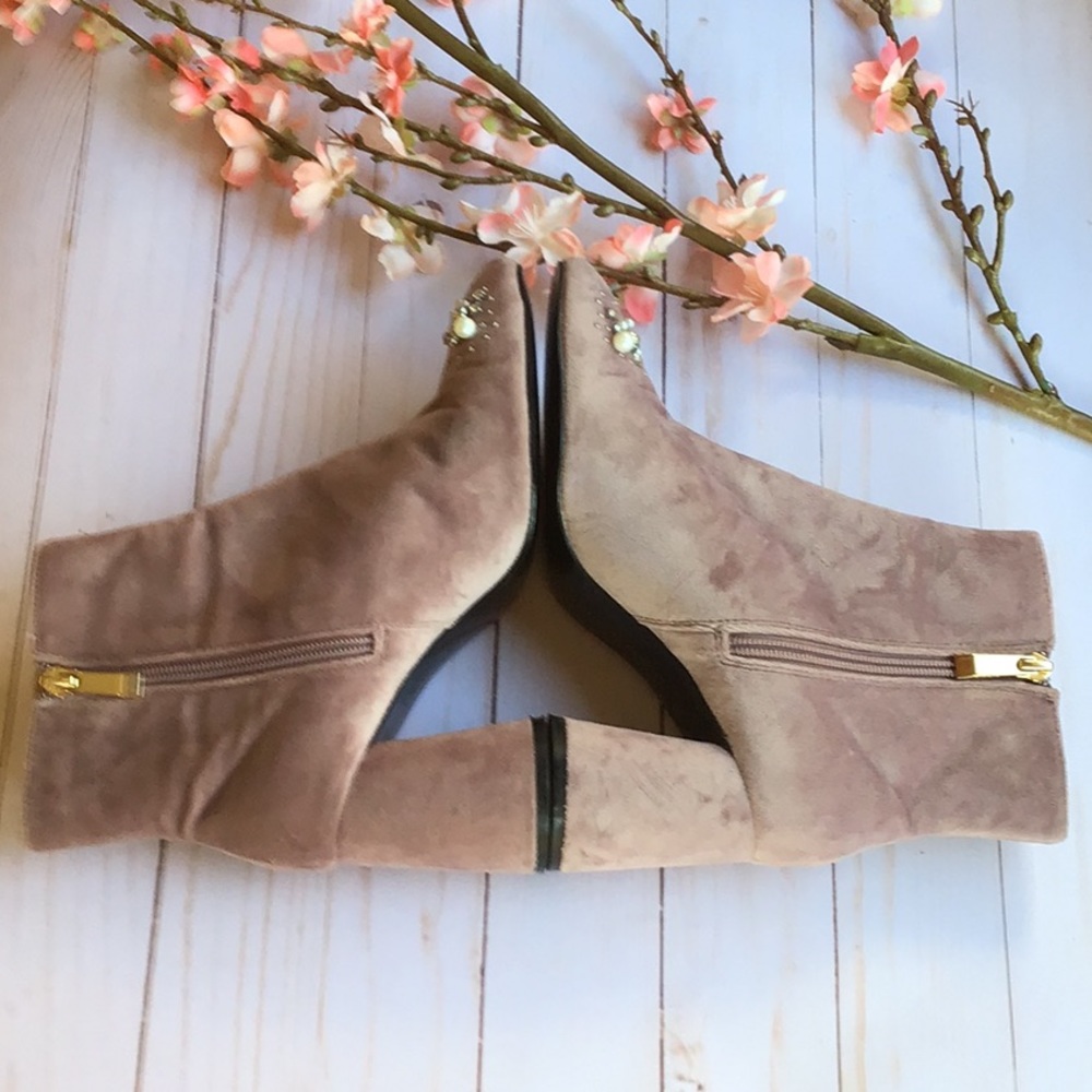 🌲❄️🥂⛄️❤️ Zara Beaded Velvet Ankle Booties - Picture 5 of 6